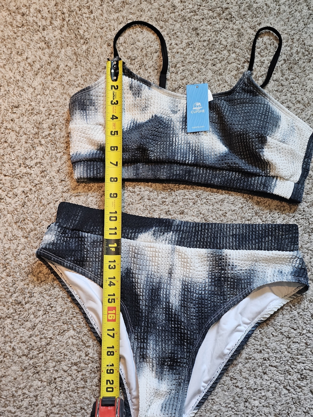 Cupshe Bikini Tankini Tie Dye 2 Piece Set Size L - Picture 5 of 6